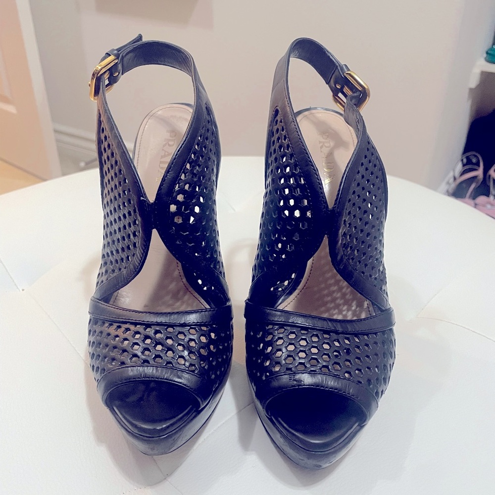 Prada black heels